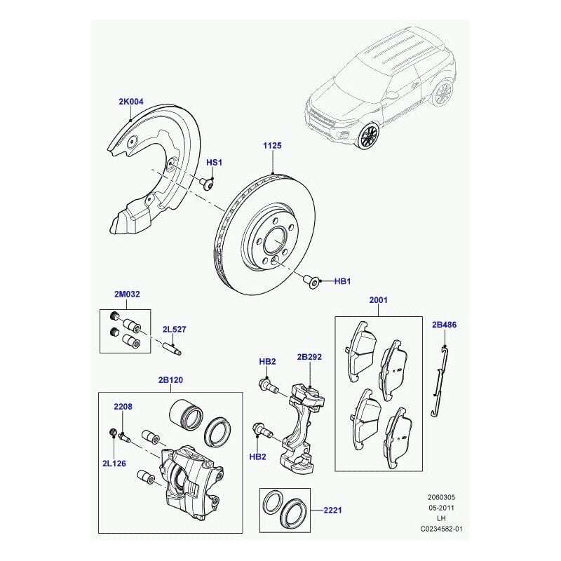 Kaliper Tamir Takımı Ön-Arka-Lr000751 B-C2C29161 (Jaguar)-/Range Rover Range Rover Velar