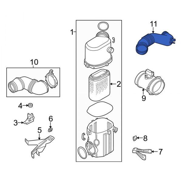 Hava Akış Metre Hortumu-Phd000360-4.4/Range Rover New