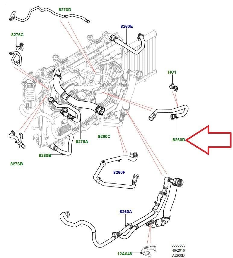 Radyatör Hortumu-Lr084402-2.0 Dizel/Range Rover Sport