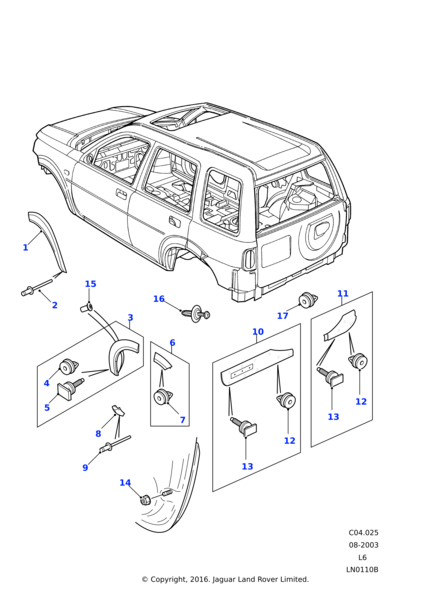 Marşbiyel Kaplaması Arka Sol-Dfk500110Pma-/Freelander 1