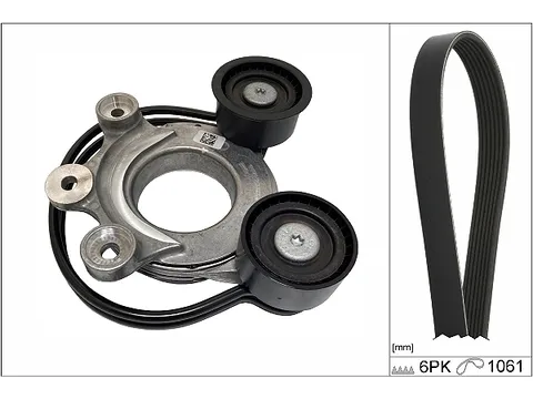 Vantilatör Gergi Bilyası Komple Set+Kayış-LR134372 İ-LR161768-LR115492-J9C25000 (JAGUAR)-J9C20581-T4A45207 (JAGUAR)-Range Rover Evoque