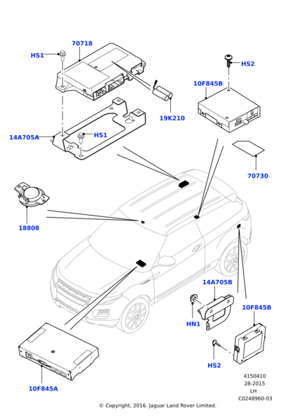 Telematik Kontrol Ünitesi Pili-Lr089861-T2R23864 (Jaguar)-Range Rover Sport-Range Rover New