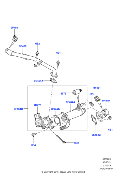 Egr Valf Contası-1331267 E-Jde3338 (Jaguar)-2.7/Range Rover Sport