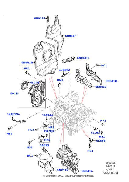 Krank Keçesi Ön Komple-LR125450 V-T4N32946 (JAGUAR)-Range Rover Evoque