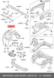 Çamurluk Davlumbazı Ön Sağ-Lr015162 R-Clf500243-Clf500242-/Discovery 3-4