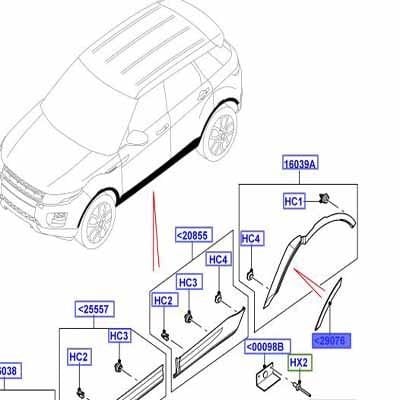 Arka Çamurluk Kaşı Ön Kısım Sağ -Lr027251 R-/Range Rover Evoque