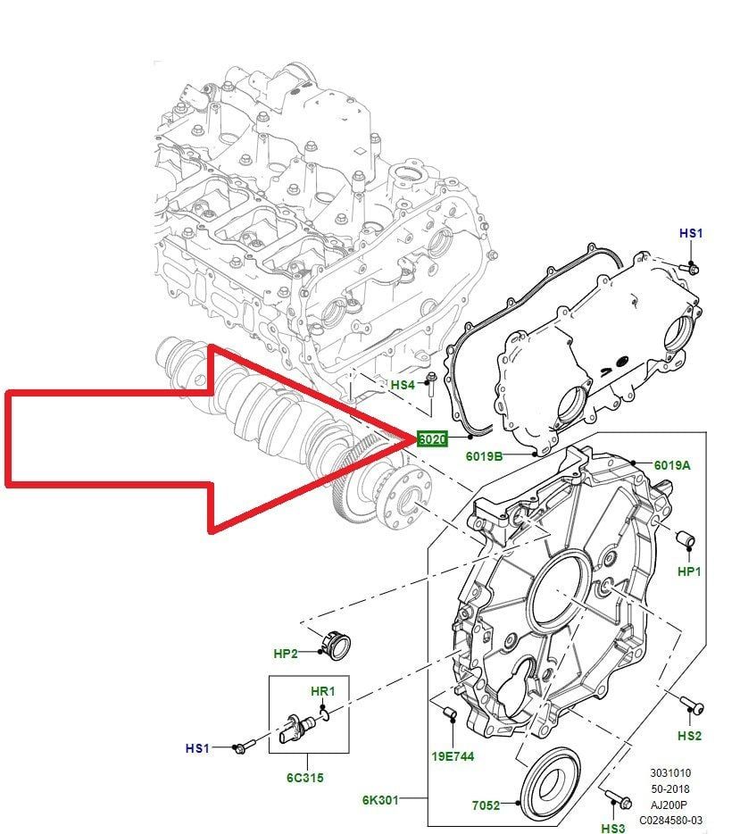 Eksantrik Kapak Contası Üst-Lr091809 E-Jde38617 (Jaguar)-2.0 Benzinli/Range Rover Sport