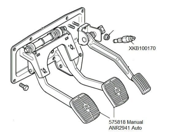 Pedal Lastiği (Automatic)-Anr2941-/Discovery 2
