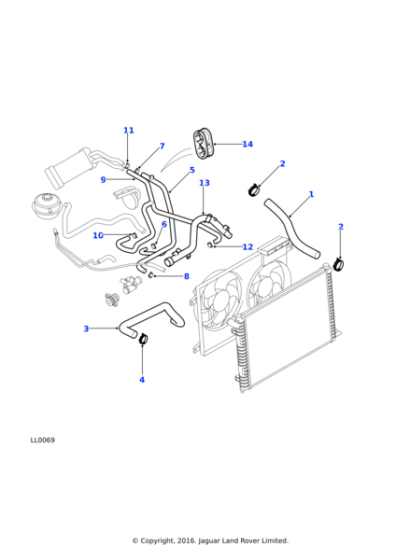 Kalorifer Hortumu Giriş (Hava Alan)-Pch114900 E-1.8/Freelander 1