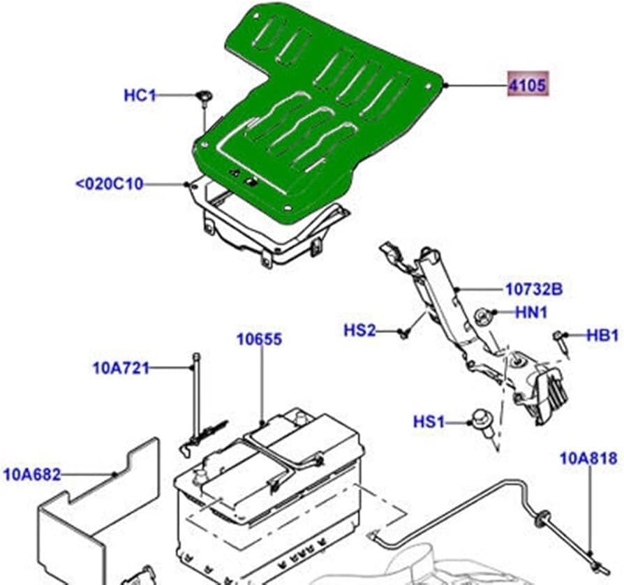 Akü Kapağı-Lr124277-Lr026208-Lr079167-Lr122951-/Range Rover Evoque