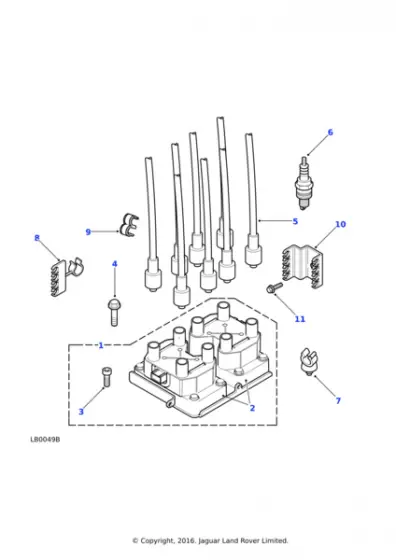 Buji Kablo Seti (99-2002) Model Arası-Ngc103740-810 B.-4.0 - 4.6/Range Rover New