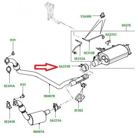 Egzoz Boğaz Kelepçesi-Lr007465-/Range Rover Sport