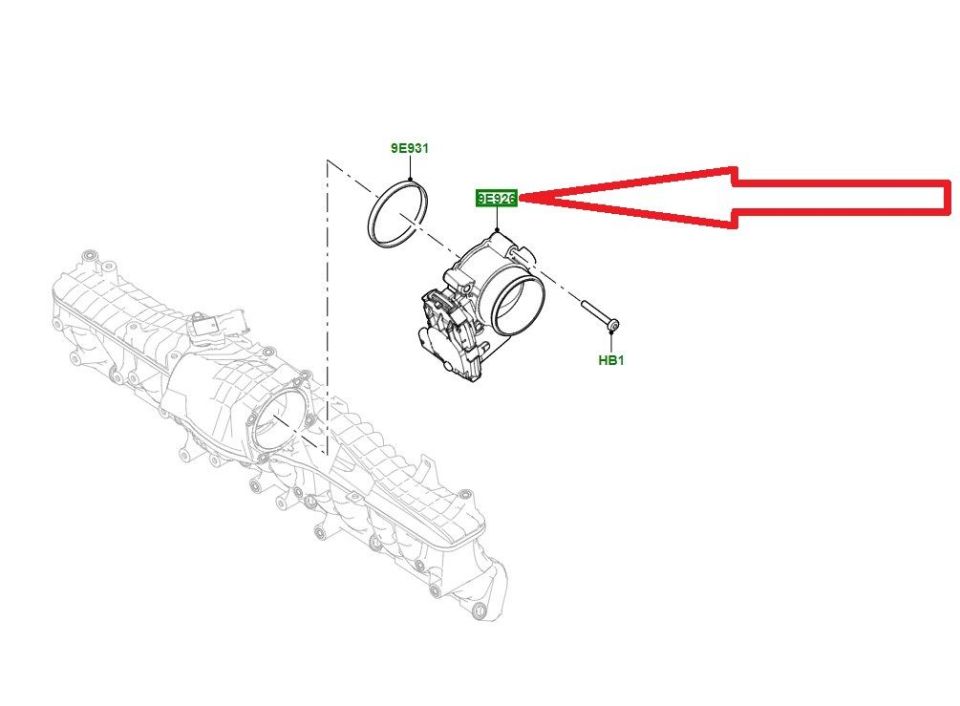 Boğaz Kelebeği Komple (Hava Akış Metre)-Lr125519-3.0/Range Rover New