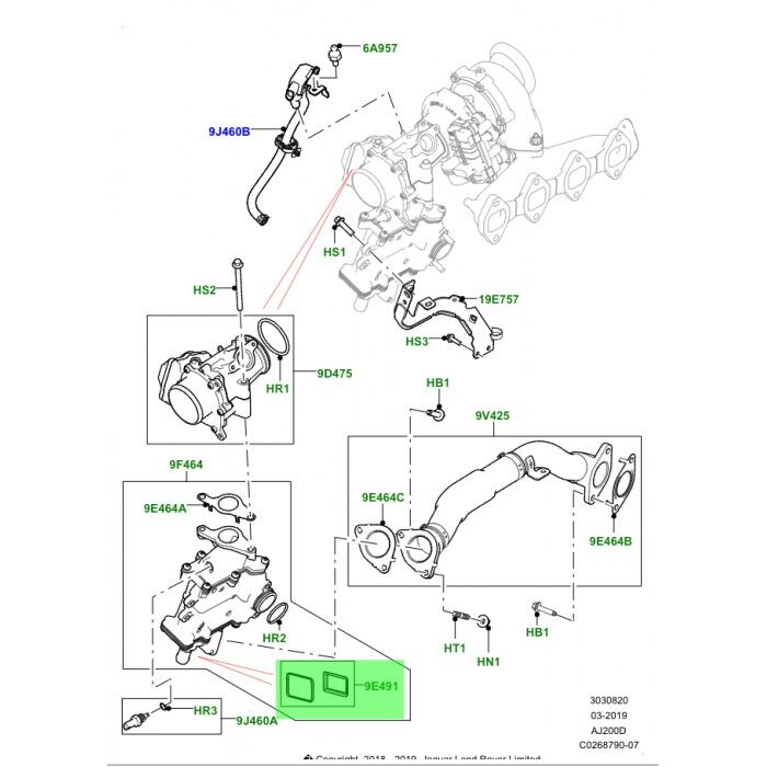 Egr Filtresi-Lr126126 B-T2H42263 (Jaguar)-/Discovery Sport