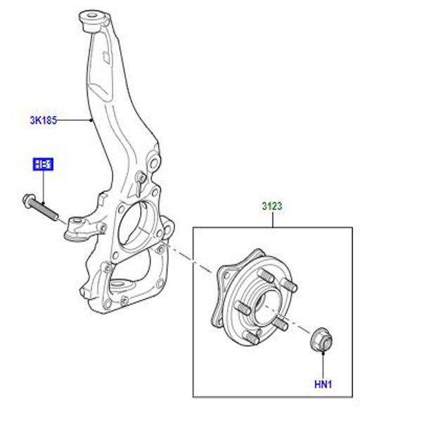 Ön Porya Ve Rulman Komple Sol (Taşıyıcı)-Lr140810-Lr098754-Lr115103-/Range Rover New