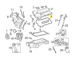 Külbütör Kapak Contası Orta İç-XR847907 V-XR85380-JAGUAR