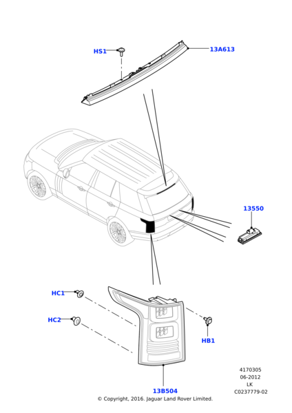 Stop Lambası Arka Spoıler-Lr034231-Lr107601-/Range Rover New
