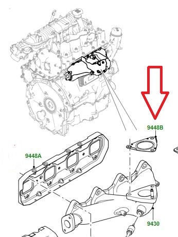 Turbo Contası-Lr073723 B-Lr079062-Jde38503 (Jaguar)-Jde37978-Jde36872 (Jaguar)-2.0 Dizel/Range Rover Evoque