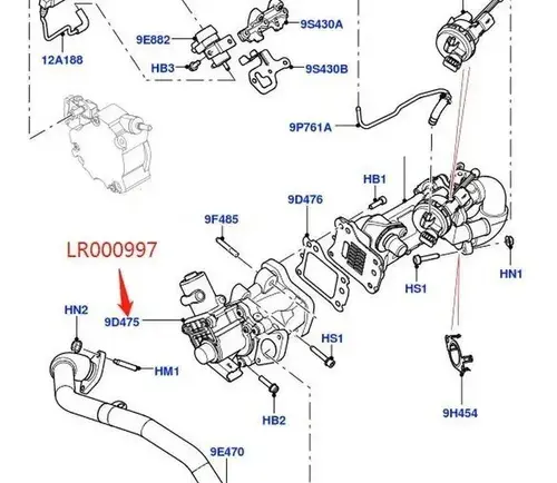 Egr Valfi-Lr000997 V-Aj811155 (Jaguar)-2.2/Freelander 2