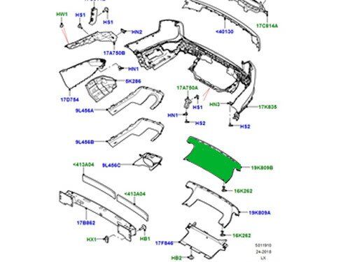 Arka Tampon Çeki Kapağı-Lr105079 R-/Range Rover Sport
