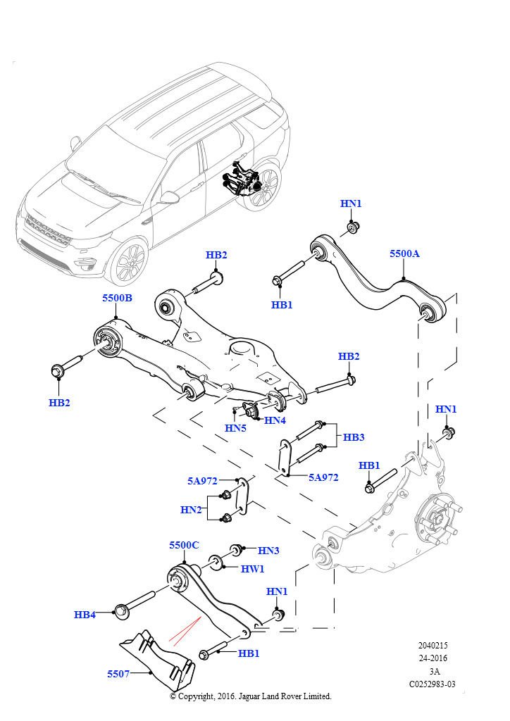 Alt Tabla Arka Sol-Lr060775-/Discovery Sport