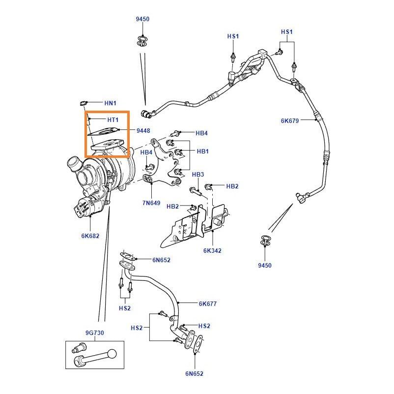 Turbo Contası Sağ-Lr003622 E.-3.6/Range Rover New 2-Range Rover Sport