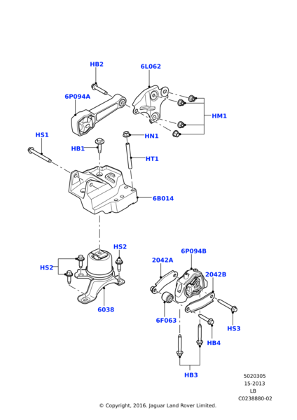 Motor Kulak Takozu (Alt)-Lr024730 K-J9C5816 (Jaguar)-Range Rover Evoque-Freelander 2