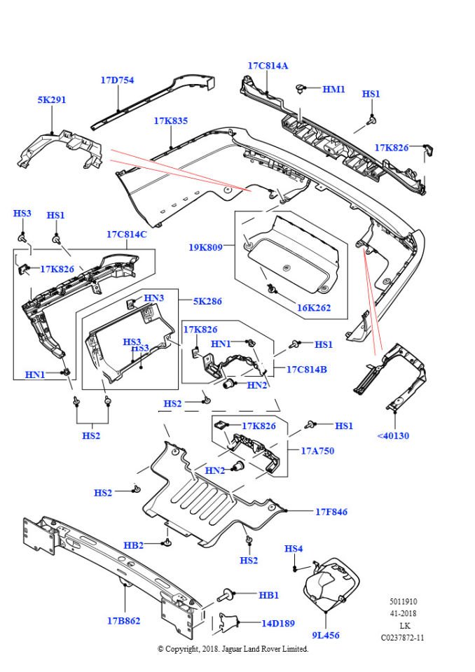 Arka Tampon Bağlantı Braketi Sol-Lr076517-Lr037925-/Range Rover New