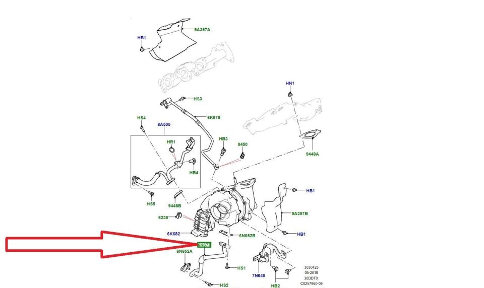 Turbo Geri Dönüş Borusu-Lr061978 E-3.0/Range Rover New 2