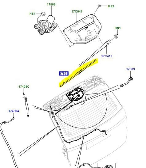 Arka Silecek Süpürgesi-Lr043987 B.-/Range Rover Sport