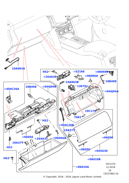 Torpido Kapağı İç Kasası Üst-Lr035177-/Range Rover New