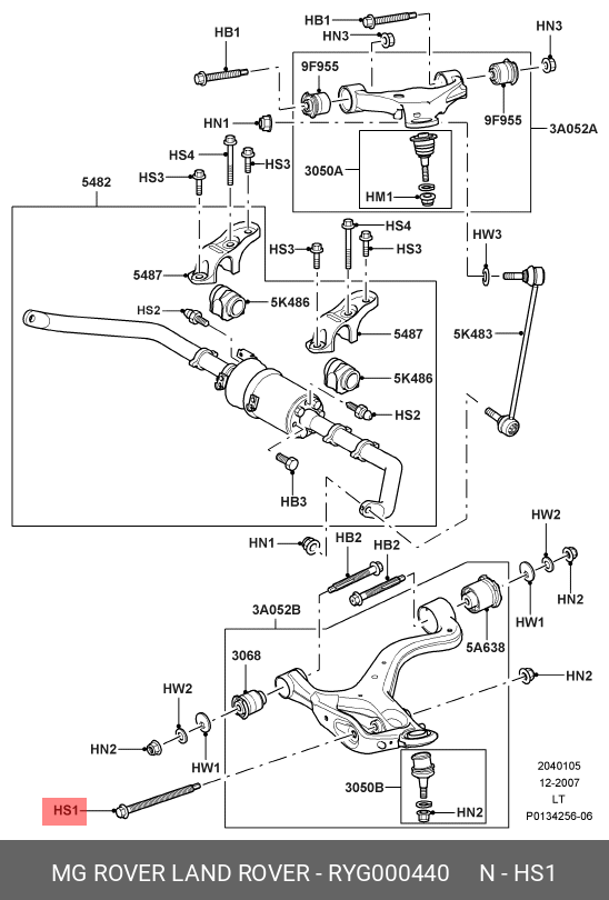 Tabla Saplaması Ön-Ryg000440 B-/Range Rover Sport