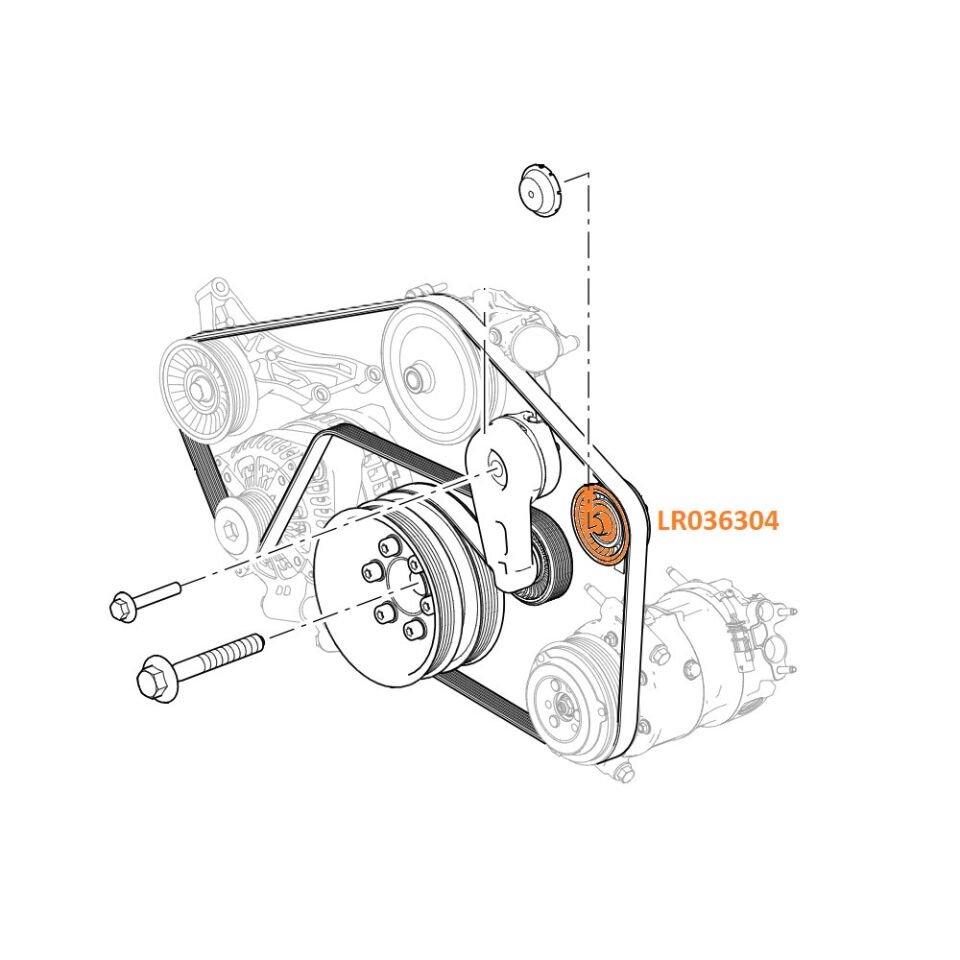 Vantilatör Kayış Avare Bilyası-Lr036304 A.-T4N1243 (Jaguar)-/Range Rover Sport