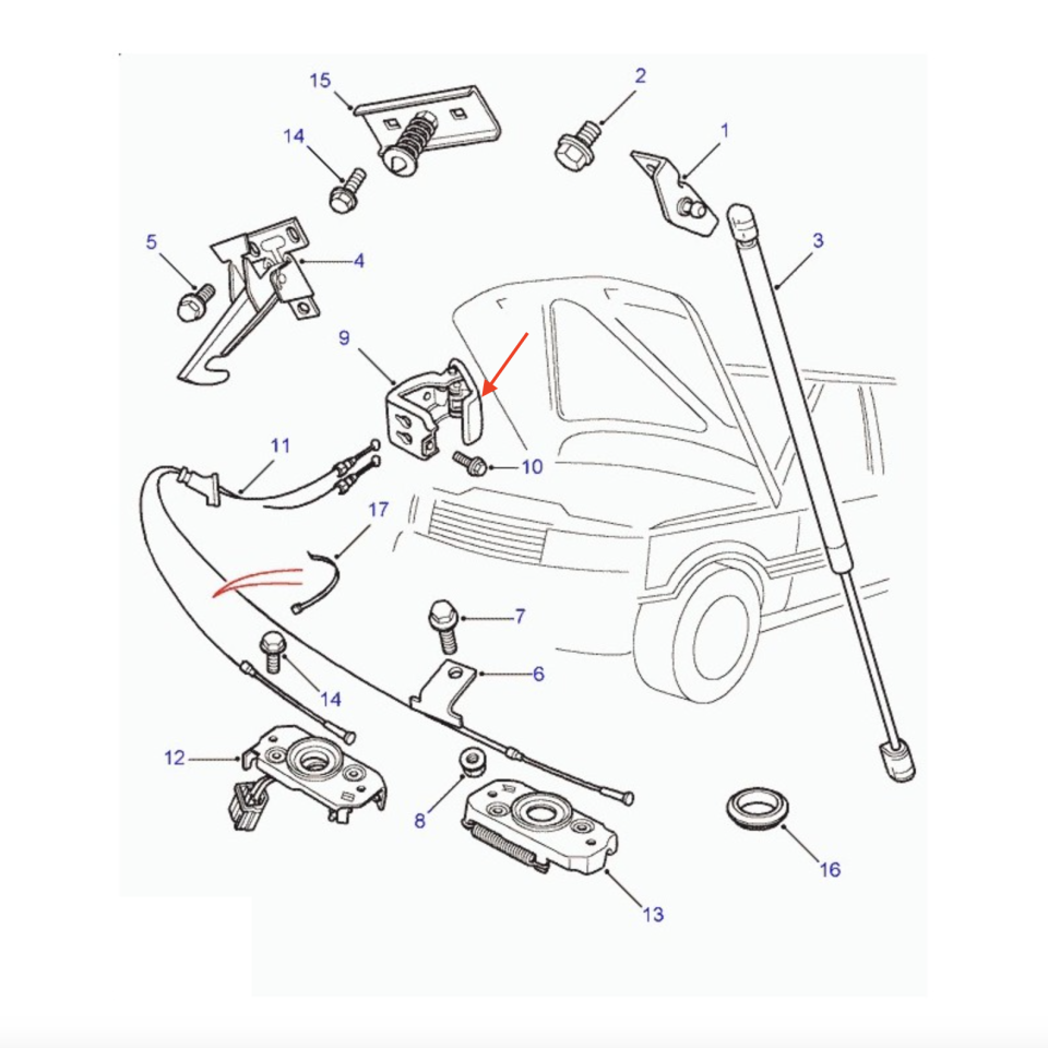 Kaput Açma Kolu-Fsc10005 B-/Range Rover New
