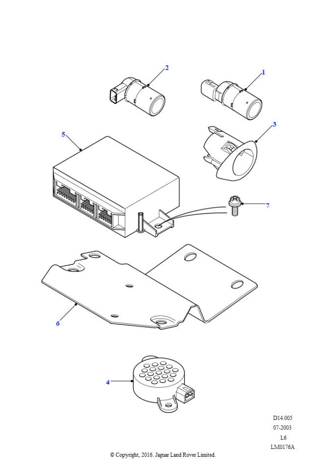 Park Sensör Çerçevesi-Dxb500250Pma-4A-/Freelander 1