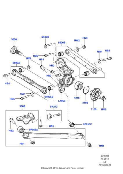 Burç Arka Kol Küçük-Lr001185 F-/Range Rover Evoque-Freelander 2
