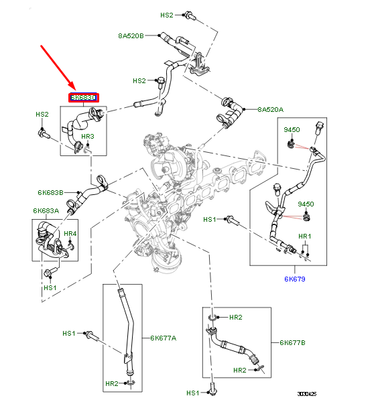 Turbo Hortumu-LR125478 - Range Rover Sport