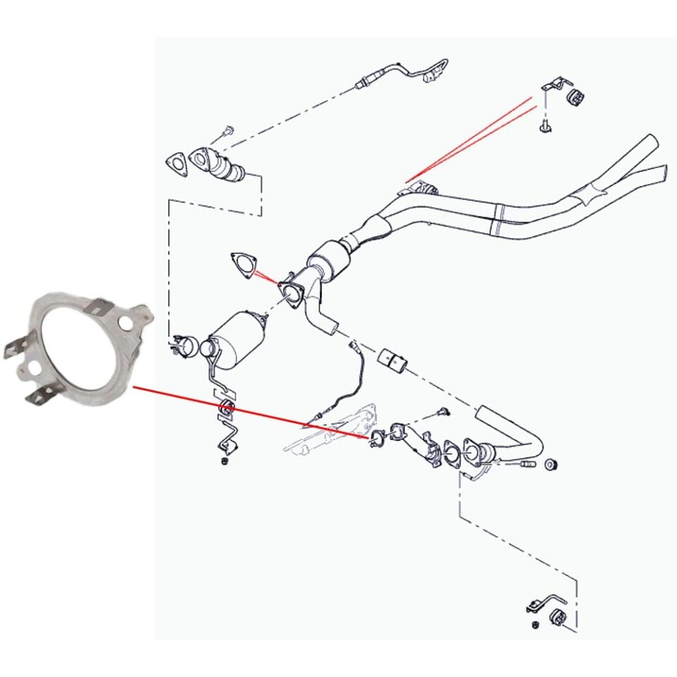 Egzoz Manifold Contası Sol-Lr022779 E-4.4 Dizel/Range Rover New 2