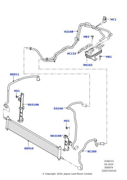 Yağ Soğutucu Borusu-Lr062093 N-Lr035633-/Range Rover Sport