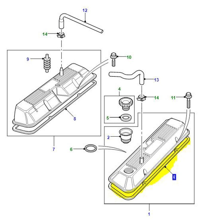 Külbütör Kapak Contası ( Adet )-Lvc100260 B..-Err7288-4.0 - 4.6/Range Rover New