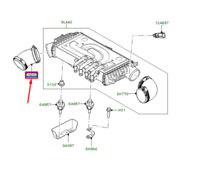 Hortum İntercooler-LR125605 N-T4A40837 (JAGUAR)-R.R.SPORT-R.R.NEW
