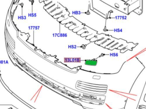 Ön Tampon Far Fıskiye Kapağı Sol-Lr038768-/Range Rover New