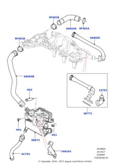Havalandırma Borusu-Lr065344-Lr022508-C2Z21732 (Jaguar)-Tlb1000 (Jaguar)-/Range Rover Evoque