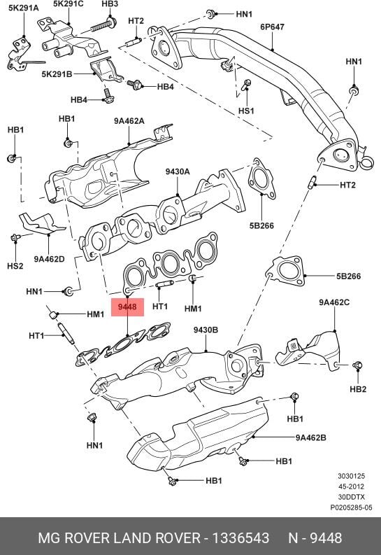 Egzoz Manifold Contası-1336543 V-C2S30281 (Jaguar)-2.7 - 3.0/Range Rover Sport-Discovery 3