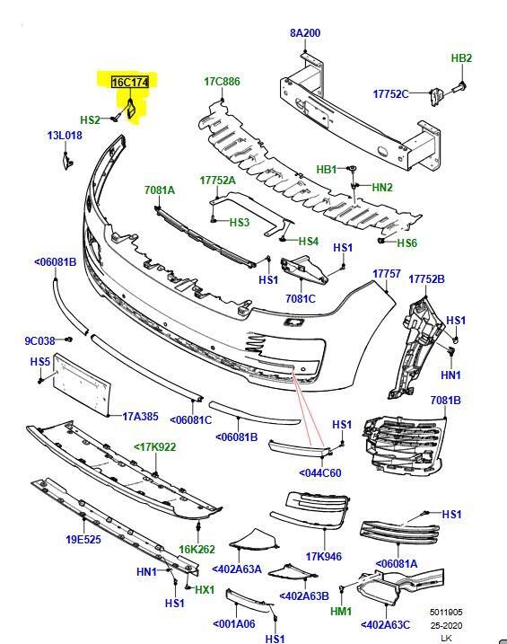 Tampon Bağlantı Braketi Ön Sağ-Lr038724-Lr116771-/Range Rover New