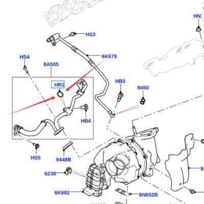 Turbo Soğutma Borusu ( Oringi )-Lr129336-/Range Rover Sport