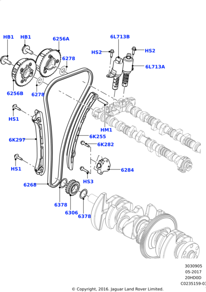 Eksantrik Mili Dişlisi ( Egzoz )-Lr025628-Lr033733-Jde34816 (Jaguar)-Aj813110-C2Z32011 (Jaguar)-2.0 Benzinli/Range Rover Evoque-Freelander 2