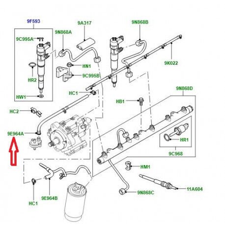 Yakıt Borusu-Wjp000820-Lr003819-3.0/Range Rover New 2