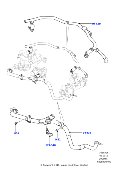 Egr Soğutucu Hortumu-Lr062613 E-Lr081465-/Range Rover Sport