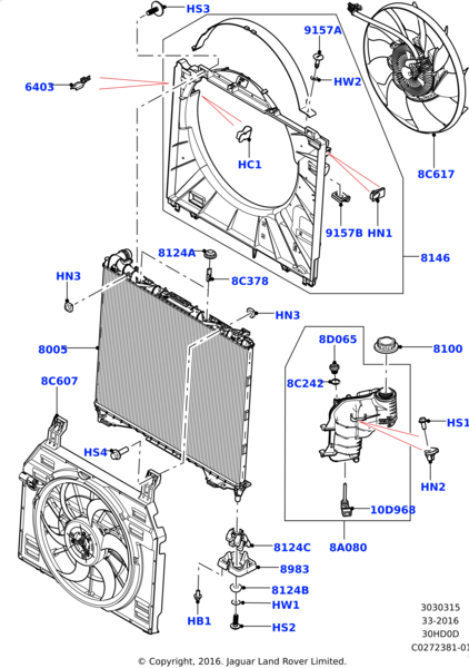 Genleşme Tankı Komple ( Sensörlü ) ( Kapaksız ) -Lr081667 L-2.0 Dizel/Discovery 5